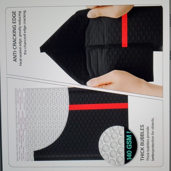 NEW: (5) BUBBLED HOLIDAY POLYMAILERS - Picture 4 of 6